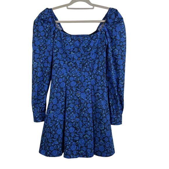 New DE LORETA Pique Dress in Camelia XS Mini Puff Sleeve Smocked Full Button - Picture 2 of 16